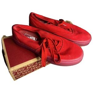 VANS Sneakers Translucent Red Women’s Size 7 Men’s Size 5 Skater Shoes